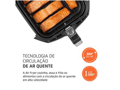 Fritadeira Elétrica sem Óleo/Air Fryer Mondial Family AFN-40-BI Preto 4L com Timer